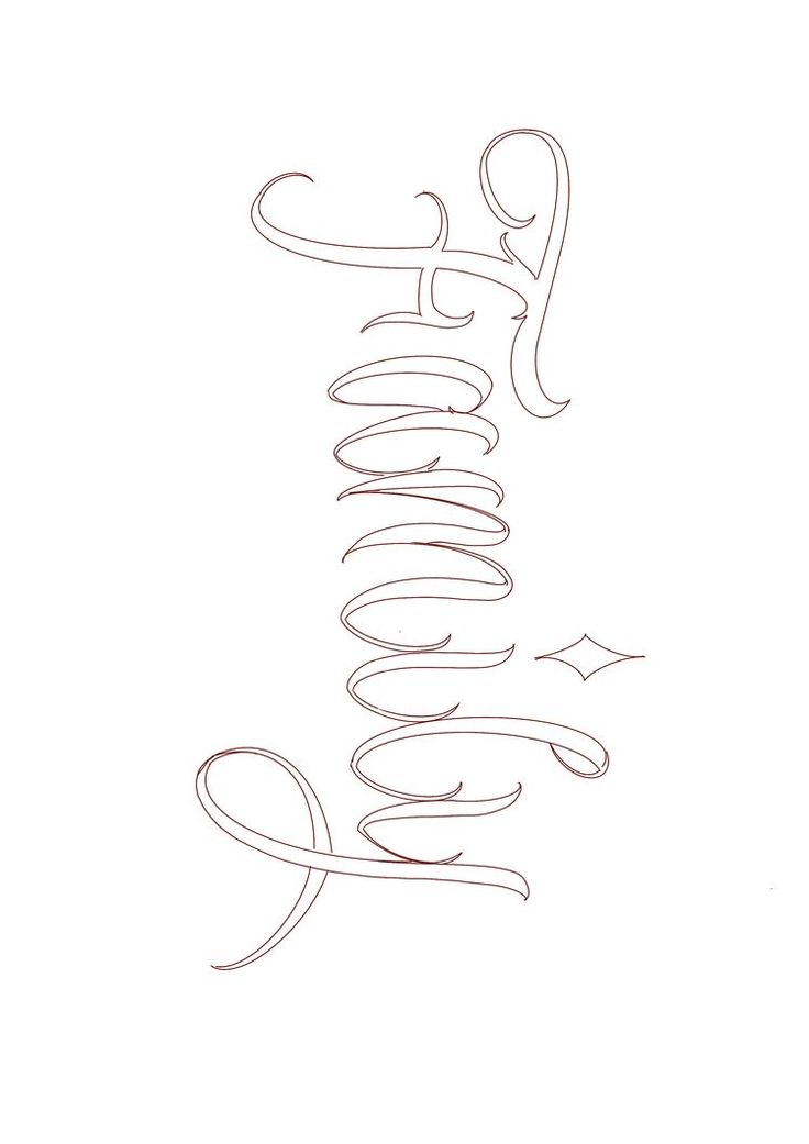 the word joy written in cursive writing on a white background with an arrow