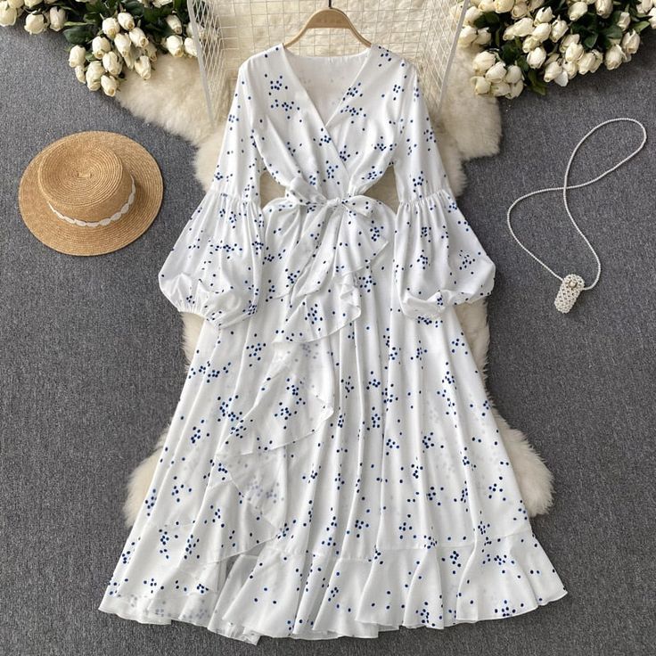 DETAILS: Please refer size chart before choosing A-line silhouette Ankle length Wrap dress Modest basics available right here SIZE CHART: Size S-US(4)- Bust: 34.5" Length: 50" Sleeve: 23" Shoulder: 14" Size M-US(8)- Bust: 36" Length: 50.5" Sleeve: 23.5" Shoulder: 14.5" Size L-US(10)- Bust: 37.5" Length: 51" Sleeve: 24" Single Dress, Long Sleeve Chiffon Dress, Dress Modest, Trendy Dress Outfits, Sleeves Designs For Dresses, Ankle Length Dress, Chiffon Long Sleeve, Stylish Dress Designs, Fairy Dress