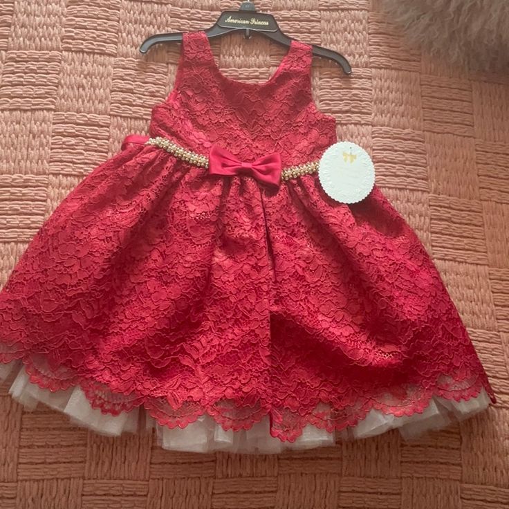 Questions? Leave A Comment Below! Holiday Formal Dresses, Colorful Dresses Formal, American Princess, Kids' Dresses, Princess Dress, Formal Dresses, Red, Dresses, Pink