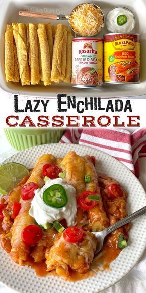 an image of lazy enchilada casserole recipe