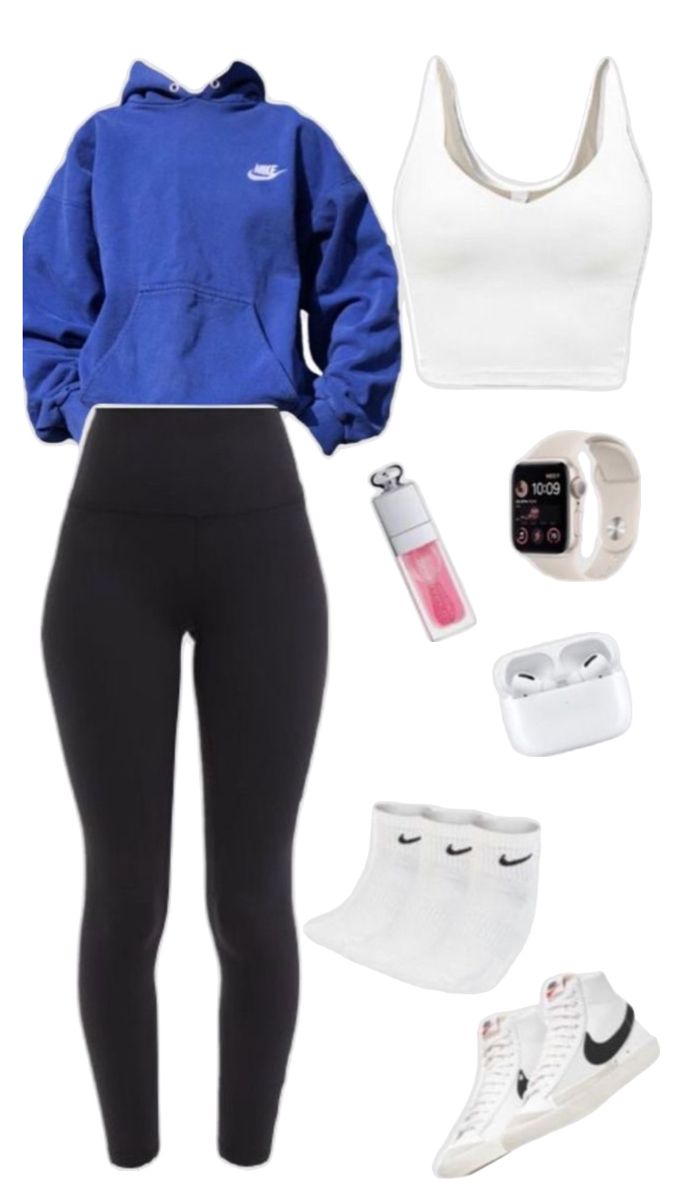 Outfit Ideas Middle School Cute Clothes, Fall Outfits Middle School, Preppy Outfits Sporty, Cute Outfits Athletic, Preppy Gym Outfits, Running Outfits For Women Winter, Leggins Outfits School, Cute Fits For School Baddie, Outfits To Wear On Your Period