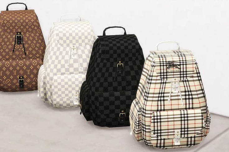 Lv / burberry backpacks #furniturebuilding sims 4 cc // custom content clutter dec ... Clutter Decor, Mochila Louis Vuitton, Burberry Backpack, Die Sims 4, Sims Baby, Sac Louis Vuitton, The Sims 4 Pc, The Sims 4 Packs, Sims 4 Children