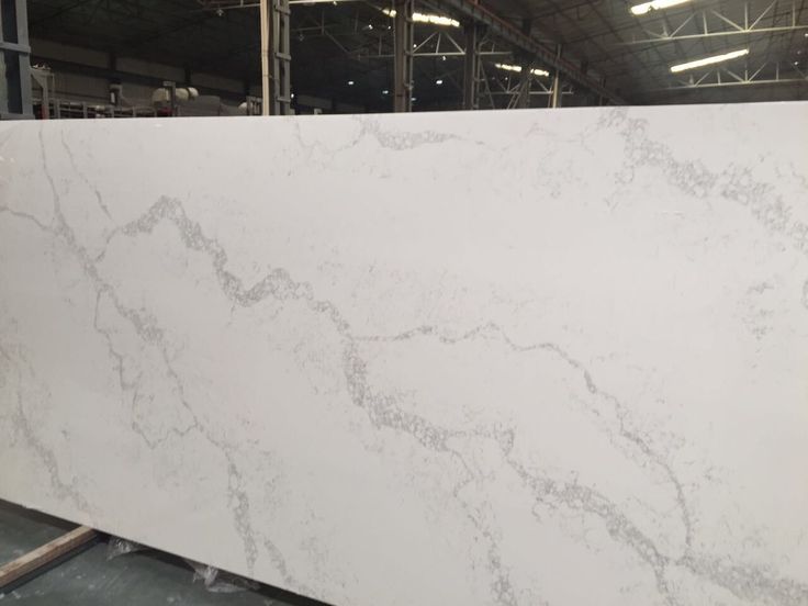 a white marble counter top in a warehouse