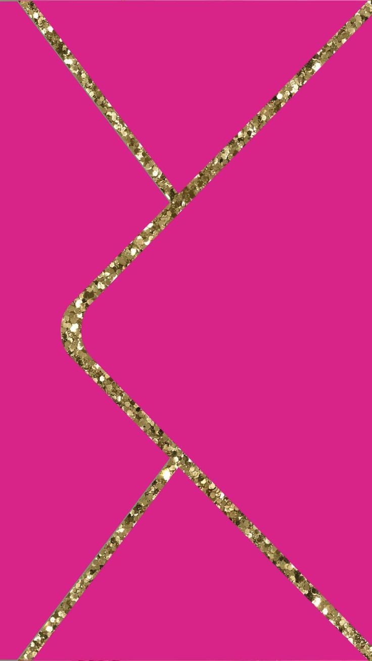 a pink and gold background with an x design