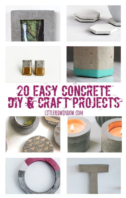 20 easy concrete diy and craft projects that are great for home decor or crafts