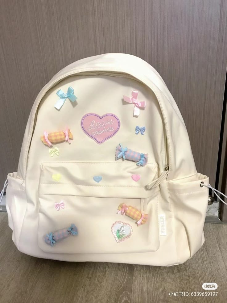 Ransel Mini, Girly Backpacks, Korean Bags, Y2k Handbag, Kitty Makeup, Cute School Bags, Stylish School Bags, Aesthetic Backpack, Korean Accessories