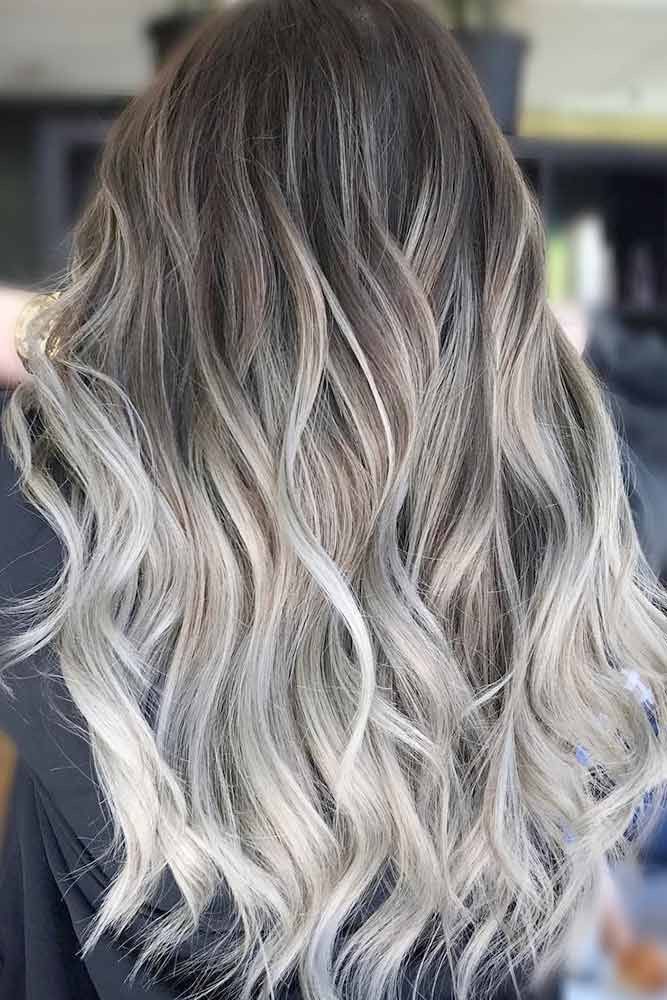 Grey Brown Hair, Hair Color 2017, Grey Ombre Hair, Brown Ombre Hair, Hair Ombre, Black Hair Color, Grey Ombre, Trendy Hair Color, Grey Hair Color