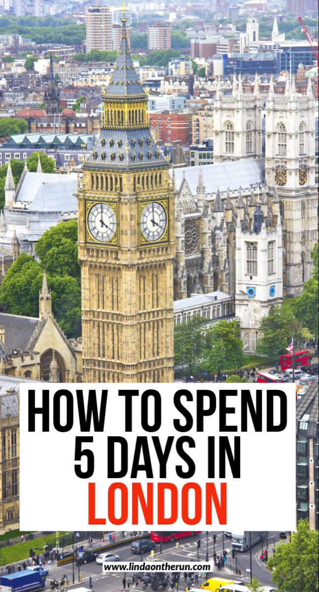 the big ben clock tower towering over london with text overlay reading how to spend 5 days in london