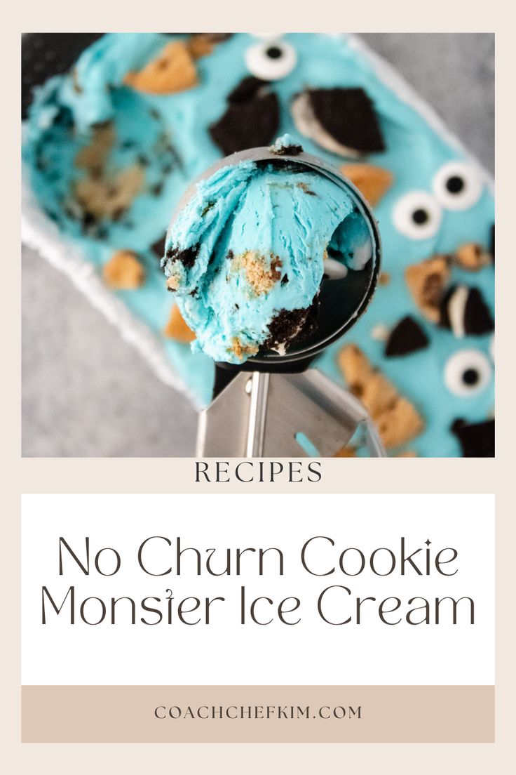 no churn cookie monster ice cream recipe