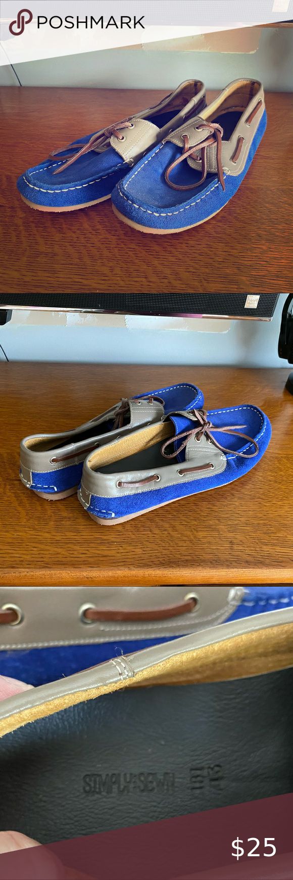 Simplysewn Boat Shoe Loafers Simplysewn custom boat shoe loafers. Part of a Kickstarter campaign. Never Worn. 10/10. One of a kind. Simplysewn Shoes Boat Shoes Kickstarter Campaign, Boat Shoe, Loafer Shoes, Blue Gray, Boat Shoes, Men's Shoes, Loafers, Man Shop, Closet