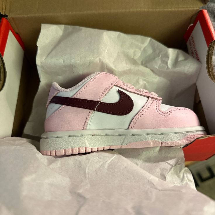 Never Worn Nike Dunk. The Nike Dunk Low Td “Pink Foam” Is The Toddler Sizing Of The Retro Basketball Shoe With Eye-Catching Pink Accents. The “Pink Foam” Is Complete With A White Leather Base Contrasted With Pink Foam Leather Overlays. Pink Skate Shoes With Rubber Sole And Round Toe, Pink Round Toe Skate Shoes For Streetwear, Casual Pink Skate Shoes With Rubber Sole, Pink Lace-up Skate Shoes With Gum Sole, Nike Pink Skate Shoes For Streetwear, Pink Nike Skate Shoes For Streetwear, Pink Sporty Skate Shoes With Gum Sole, Pink Nike Skate Shoes With Rubber Sole, Pink Skate Shoes With Gum Sole And Round Toe