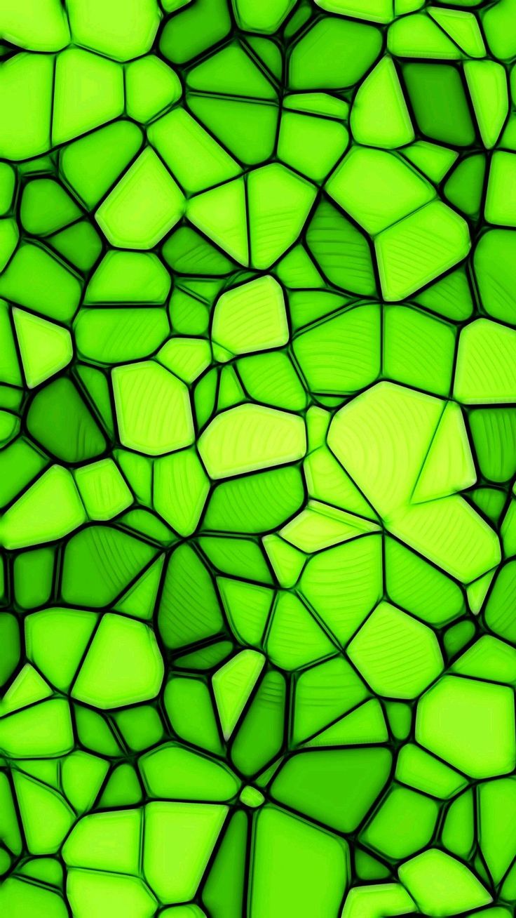 an abstract green background made up of small cubes and squares with the light shining through them