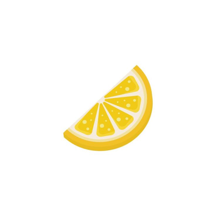 a slice of lemon on a white background