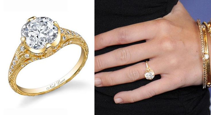 a woman's hand with two different rings on her left and an engagement ring on the right