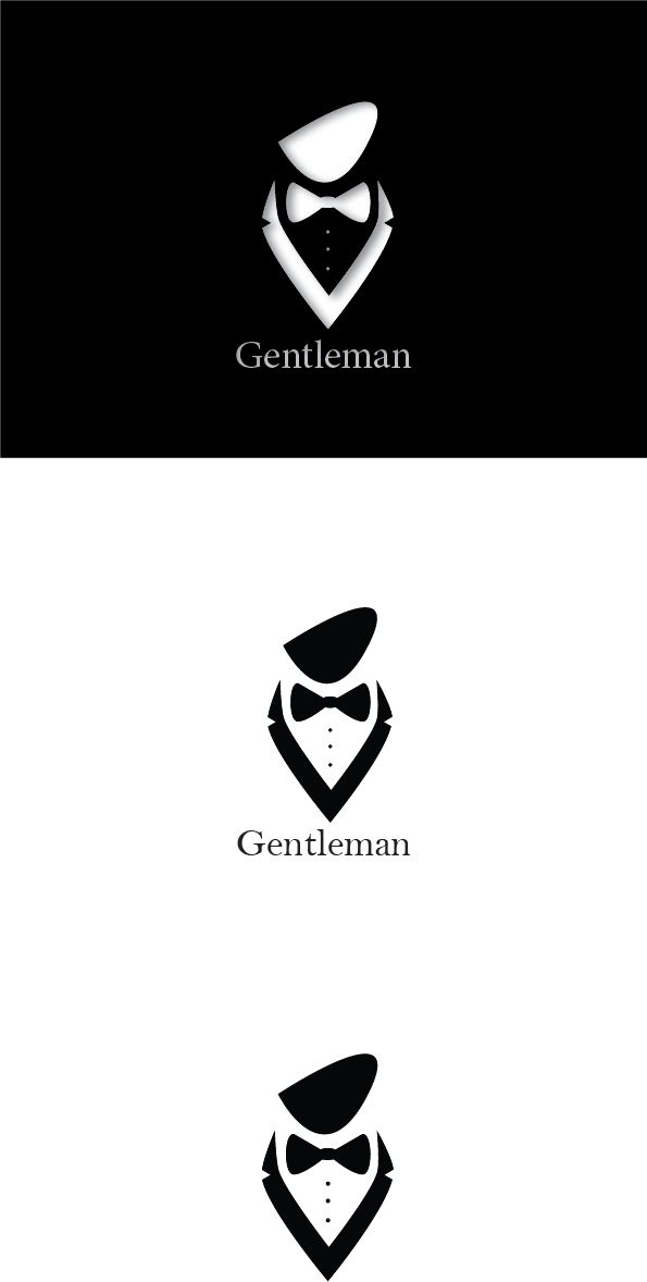 the logo for gentleman is shown in black and white