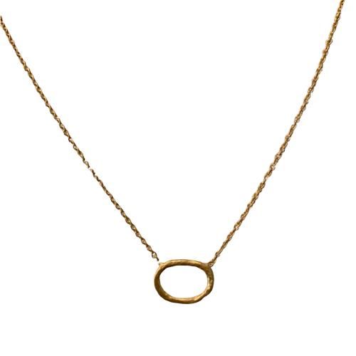 This unique handmade Circle of Life necklace contains one circular shaped pendent with a hammer design. The necklace is easy to put on and take off and has two lengths at 16" or 18" and the symbol signifies the circle of life as a symbolic representation of birth, survival and death. The constant circle of our lives. Material: 24kt gold vermeil (.925 sterling silver base) Hammer Design, Symbolic Representation, Oval Necklace, Geometric Necklace, Circle Of Life, 24kt Gold, Circle Necklace, Oval Pendant, High Quality Jewelry