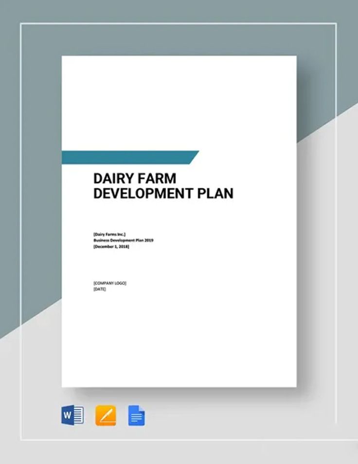 the dairy farm development plan template