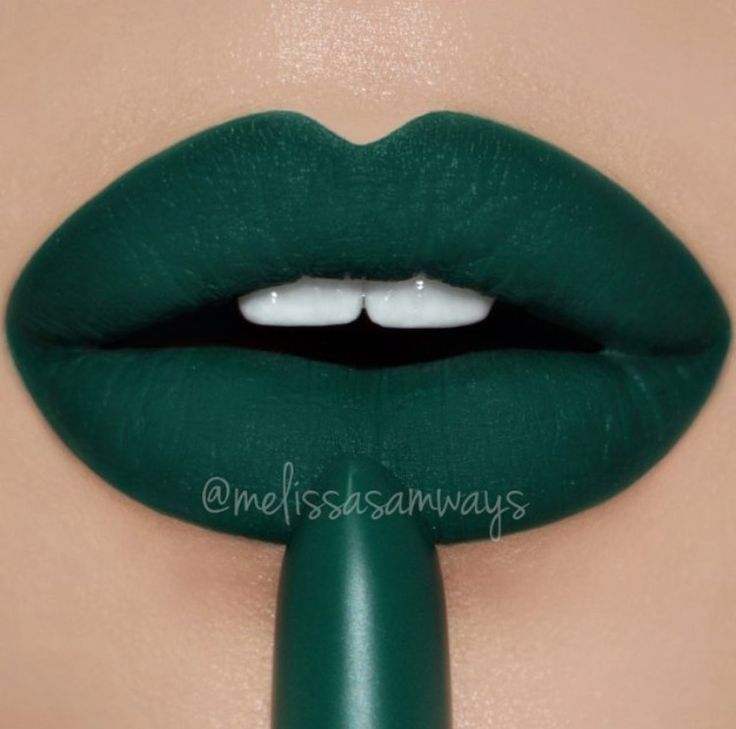 Lipsticks Colors, Storybook Cosmetics, Bowknot Shoes, Lip Art Makeup, Green Lipstick, Green Lips, Lipstick Designs, Beautiful Lipstick, Melt Cosmetics