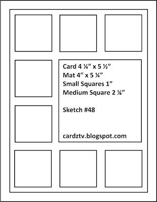 the printable card 4x5 and 5x7 size squares are shown in black