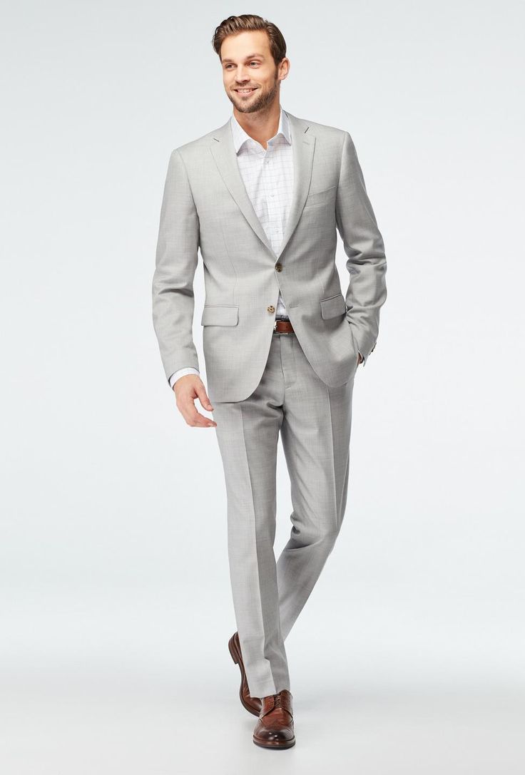 Light Grey Suit Men, Suits For The Groom, Blue Wedding Suits, Light Gray Suit, Grey Mens Suit, Light Gray Wedding, Light Grey Suit, Suit For Men Wedding, Gray Suits