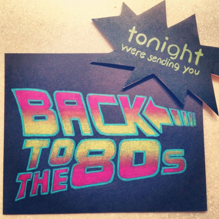 the back to the 80's sticker has been cut out