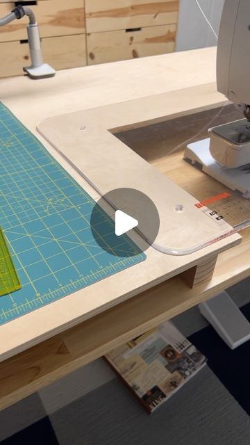 a video demonstrating how to use a sewing machine on a cutting mat with the help of an appliance