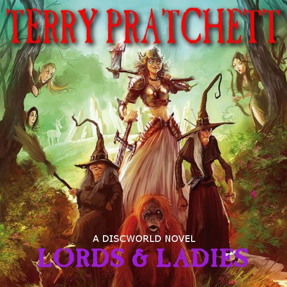 a book cover for lord's and ladies by terry pratchett