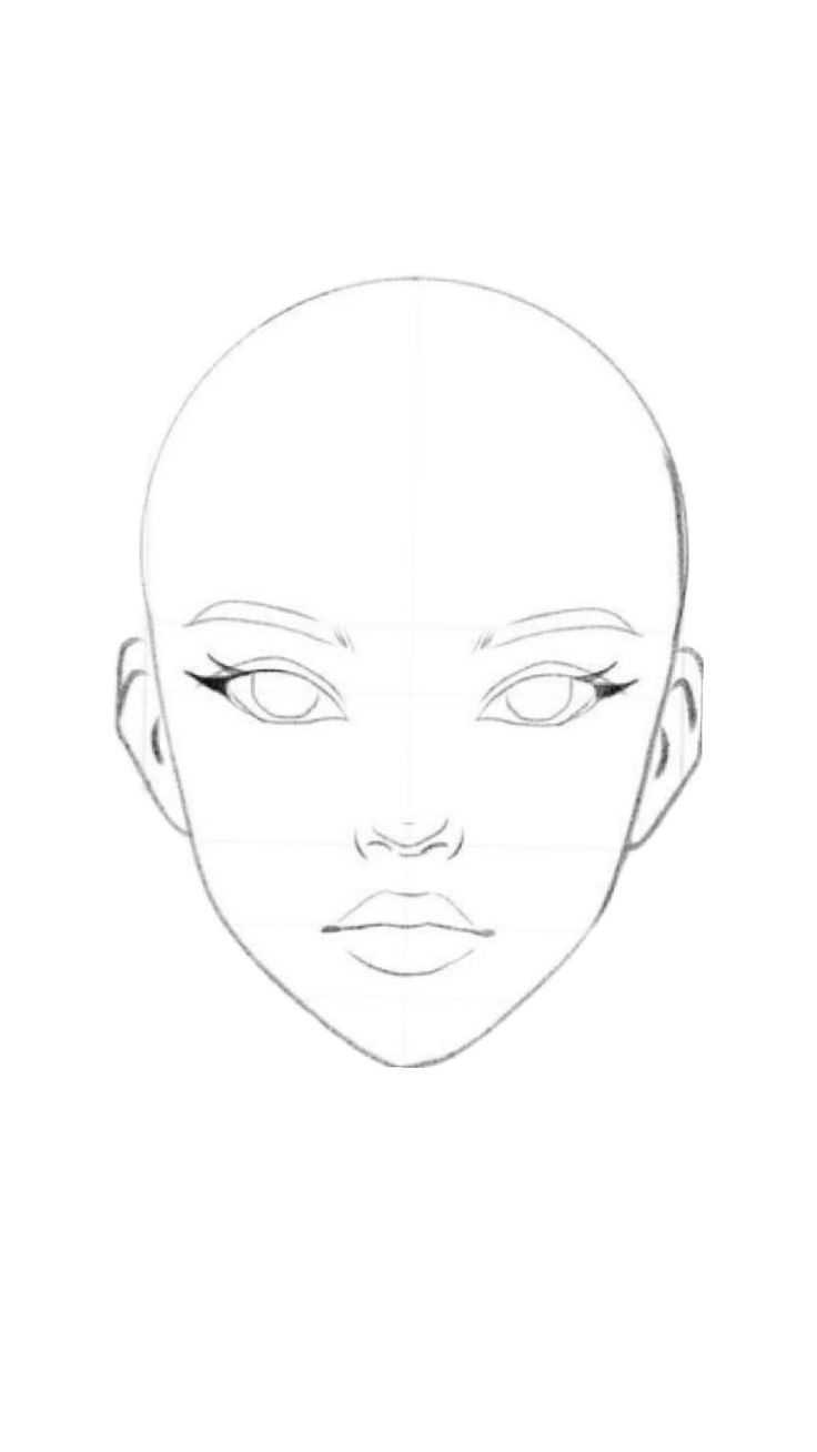 a drawing of a woman's face