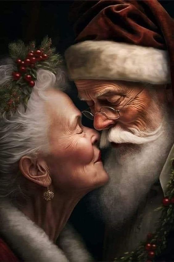 Santa Claus Pictures, Winter Christmas Scenes, Christmas Scenery, Mrs Claus, Christmas Scenes, Noel Christmas, Christmas Paintings, Father Christmas, Christmas Love