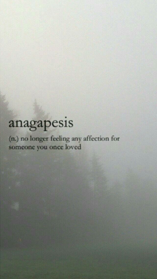 a foggy field with the words anagapesis written in black on it