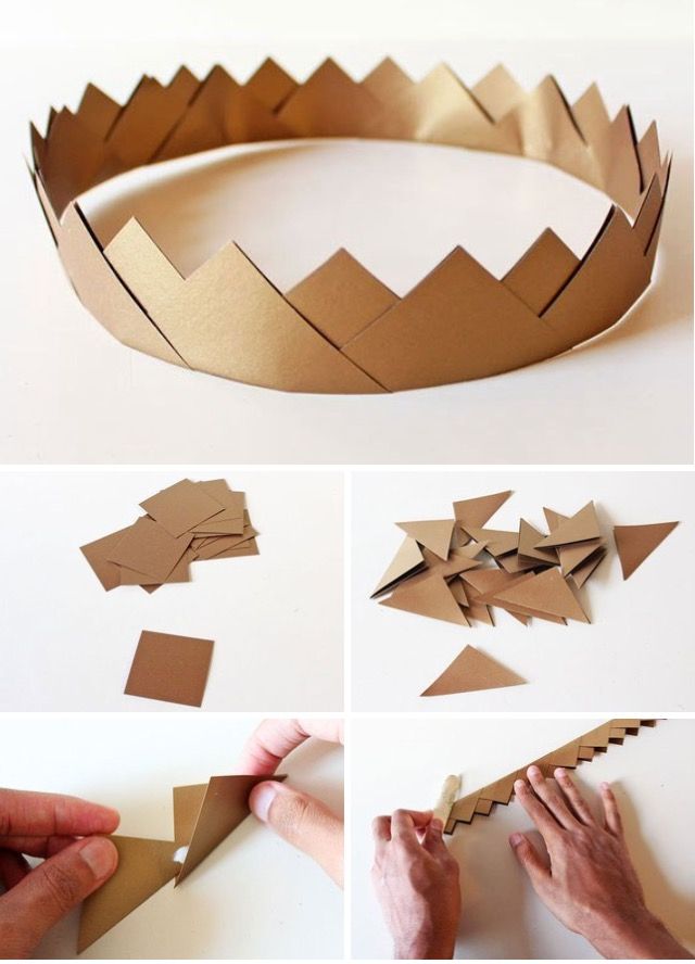 how to make a crown out of cardboard and construction paper - step by step instructions