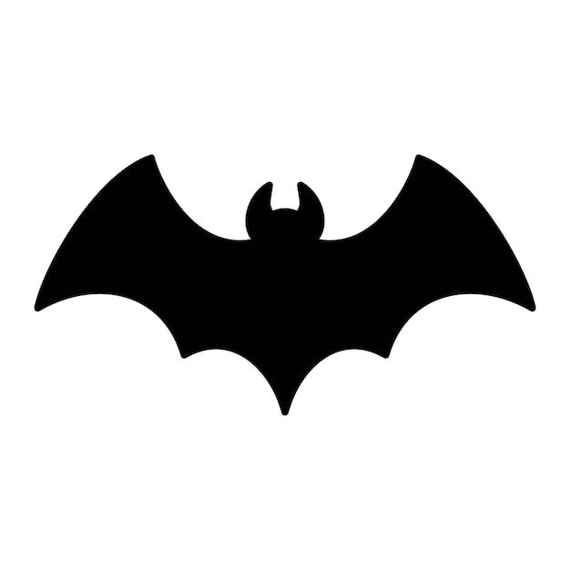 a black and white silhouette of a bat