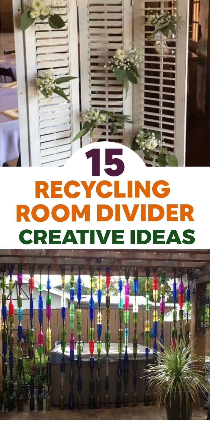 the words recycling room divider creative ideas