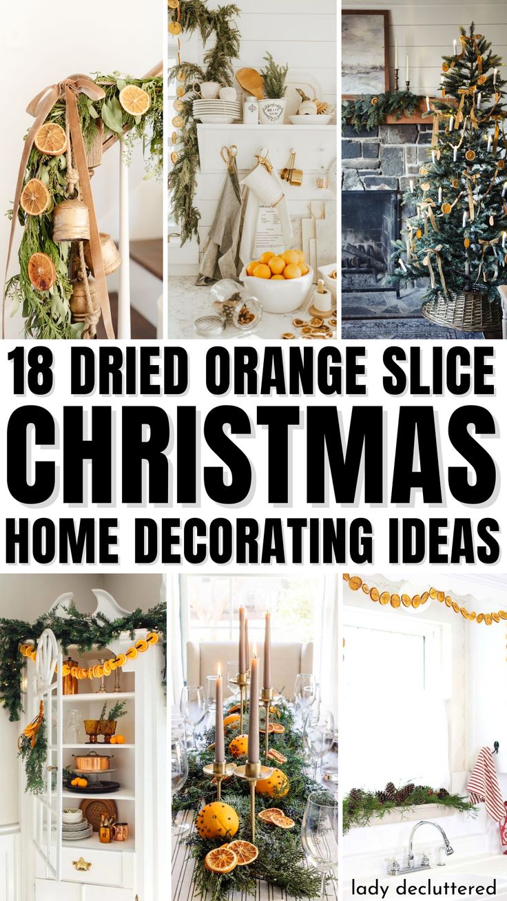 18 Dried Orange Slice Christmas Home Decorating Ideas Dried Fruit Tree Decorations, How To Use Dried Orange Slices, Orange Cranberry Christmas Decor, Orange Slice Decor Natural Christmas, Dried Oranges Centerpiece, Christmas With Oranges, Christmas Wreath With Orange Slices, Orange And Cranberry Christmas Decor, Dried Orange Slice Decor