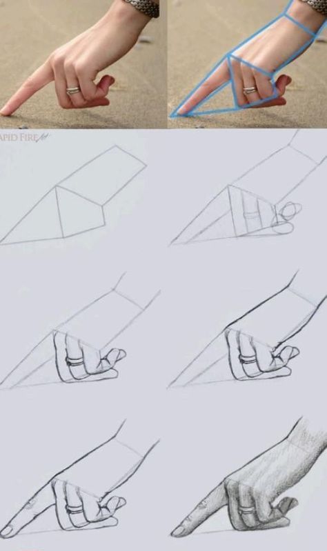 how to draw hands and fingers with pencils