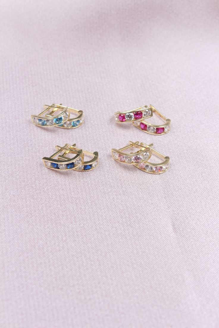 "ITEM DETAILS ❆The products are 100% 14 carat real gold, not plated. ❆Perfectly fits babies, children and adults ❆This earring 0,88 gram weight and 5 mm size ❆Material: 14K Gold (585). ❆Available colors: Yellow Gold, Rose Gold, White Gold. ❆All our jewelry are hand made with Love. ❆Each item is made to order ❆ DO YOU LIKE THIS EARRING? ❆ You can get more information about it below but if you have any questions, just click the \"Message Milades Jewelry \" button and I will be very happy to hear from you ☺ PACKAGING ❆Comes ready to gift in a beautiful jewelry box. ❆It comes with a special certificate in your name and polishing cloth. PROCESSING & SHIPPING ❆Free express shipping worldwide ❆Your order will be handmade and ready for shipment in 2-3 business days. ❆We ship jewelry with guarantee 14k Gold Huggie Earrings With Birthstone For Anniversary, Anniversary Yellow Gold Huggie Earrings With Birthstone, Fine Jewelry Huggie Earrings With Birthstone, Gold Huggie Earrings With Birthstone For Fine Jewelry, 14k Gold Birthstone Huggie Earrings As Gift, Yellow Gold Birthstone Huggie Earrings For Anniversary, Yellow Gold Huggie Earrings With Birthstone For Gift, Fine Jewelry Birthstone Huggie Earrings, 14k Gold Hoop Earrings With Gemstones As A Gift