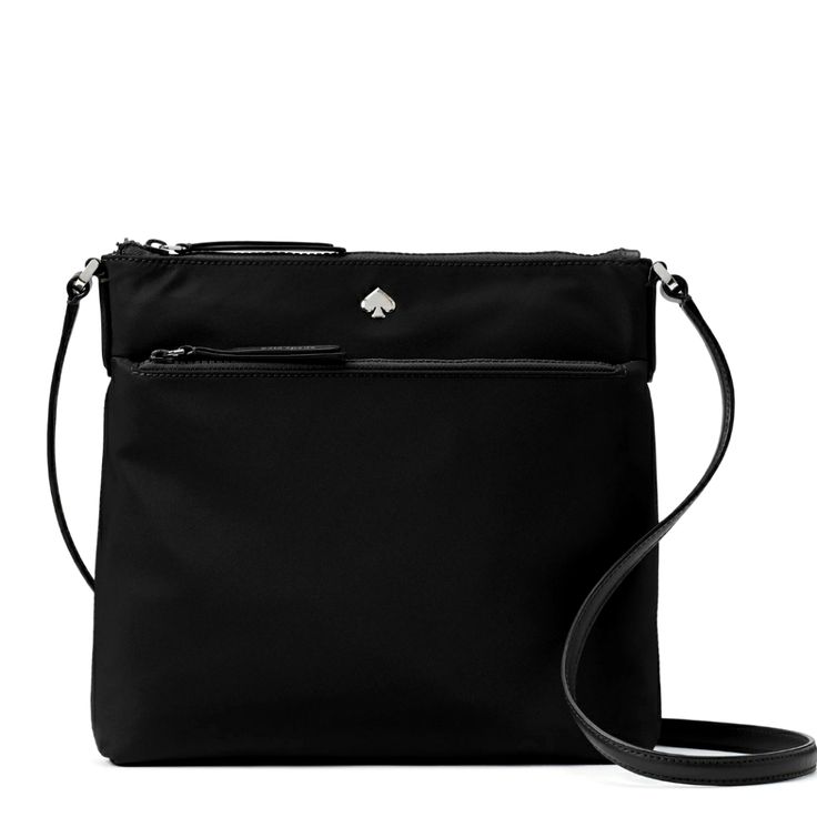 Kate Spade Bag Black Nylon Crossbody Kate Spade Bags With Zipper Closure, Functional Kate Spade Bags With Zipper Closure, Functional Kate Spade Bag With Zipper Closure, Kate Spade Nylon Bag With Zipper Closure, Functional Kate Spade Bag With Adjustable Strap, Black Kate Spade Bag With Zipper Closure, Kate Spade Black Bag With Zipper Closure, Chic Nylon Bags With Zipper Pocket, Chic Nylon Bag With Zipper Pocket