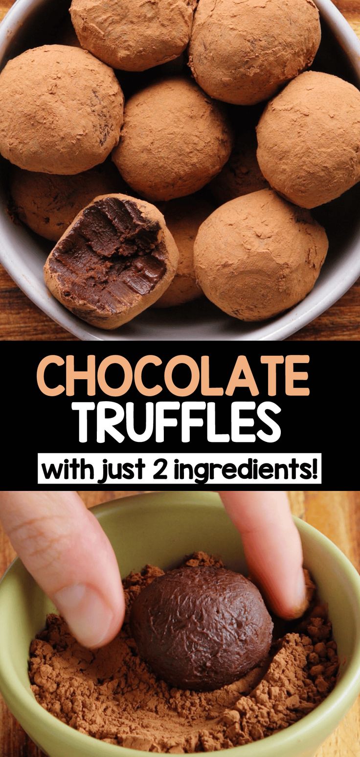 chocolate truffles with just 2 ingredients