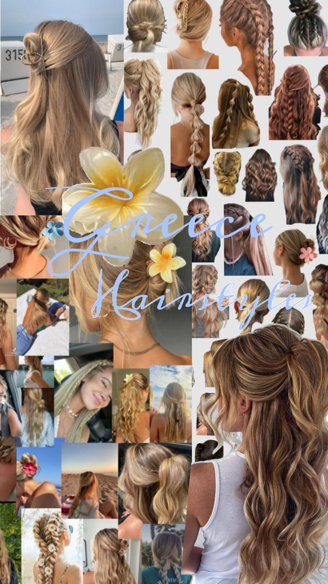 a collage of different types of braids and hair styles for women with long hair