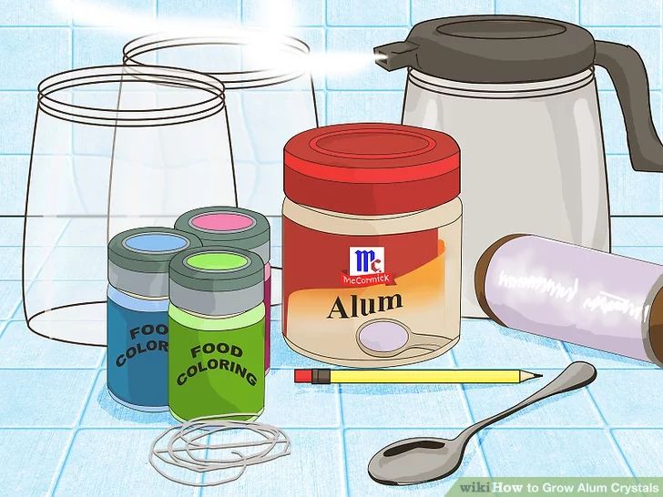 an image of food colorings on the floor next to jars and utensils