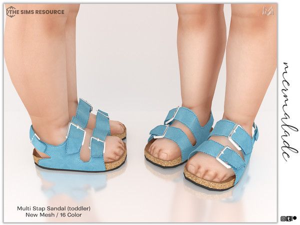 a pair of women's blue sandals with straps