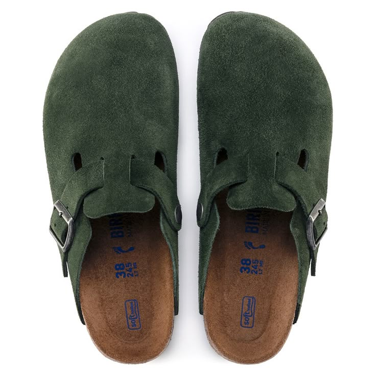 Boston Suede Leather Birkenstock Boston Soft Footbed, Boston Soft Footbed, Birkenstock Styles, Boston Clogs, Twinkle Toes, Funky Shoes, Boston Clog, Birkenstock Boston, Shoe Inspo