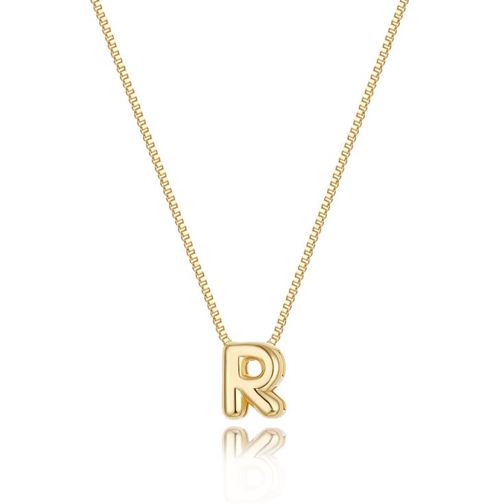 PRICES MAY VARY. 𝐒𝐈𝐙𝐄: Initial R necklace length:16.5"+2" , Bubble letter charm: about 0.31”*0.39”, With 1.0mm wide box chain, Simple and stylish！ 𝐎𝐂𝐂𝐀𝐒𝐈𝐎𝐍: Add this dainty initial necklace to your jewelry collection，It can be worn alone or layered with other necklaces for most everyday outfits. 𝐌𝐀𝐓𝐄𝐑𝐈𝐀: This dainty gold necklace is made of 14K gold plated to ensure a long without faded, that is nickel free, lead free, and hypoallergenic. 𝐀𝐒 𝐀 𝐆𝐈𝐅𝐓: Choose your own gold R Necklace, Gold Letter Pendants, Name Choker, Necklaces Dainty, Cute Name, M Necklace, Dainty Initial Necklace, Bubble Letter, Initial Necklaces