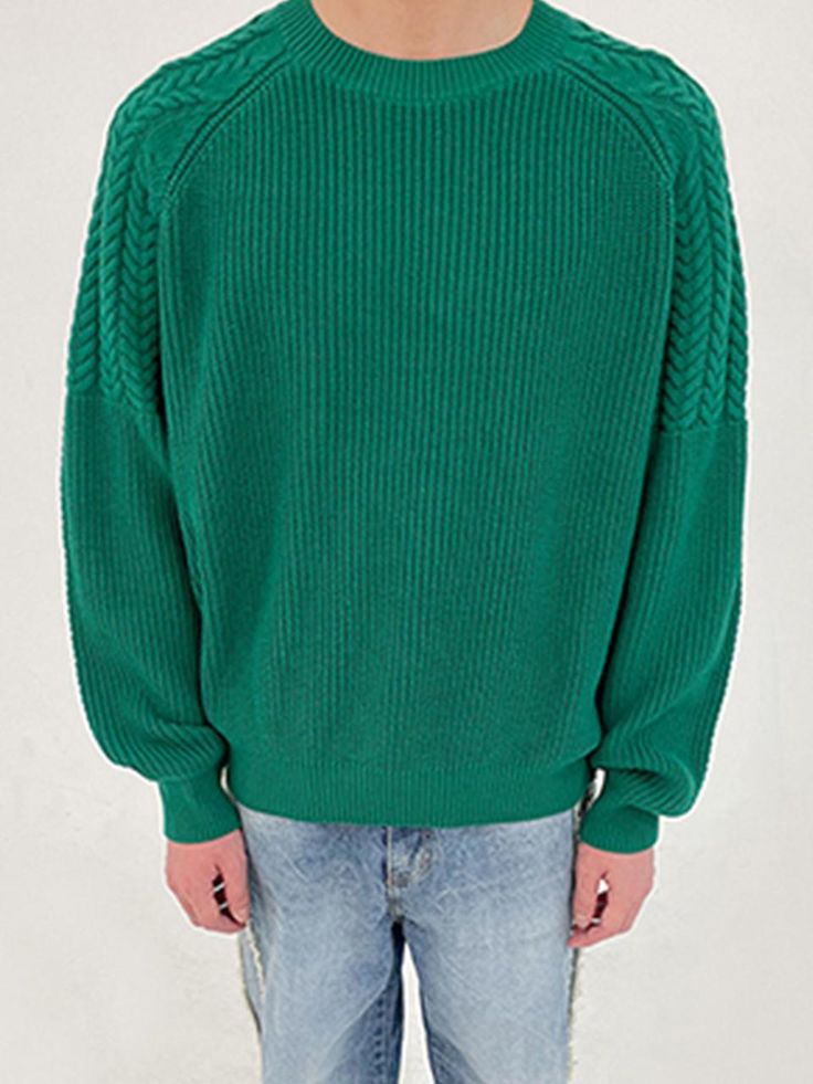 Composition : AcrylicCountry of Origin : Republic of Korea Green Long Sleeve Knit Sweater, Green Spring Cardigan With Ribbed Cuffs, Green Spring Sweater, Green Textured Knit Long Sleeve Cardigan, Green Crew Neck Sweater For Winter, Green Knit Long Sleeve Outerwear, Winter Green Cable Knit Cardigan, Green Ribbed Cuffs Cardigan For Fall, Green Long Sleeve Sweater With Ribbed Cuffs