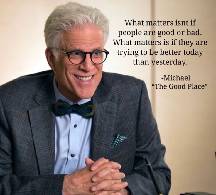 an older man in a suit and bow tie with a quote about what matters isn't if people are good or bad