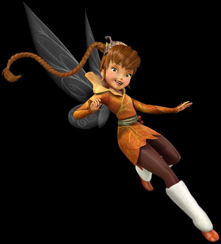 the animated tinkerbell is flying through the air