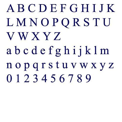 the upper and lower letters of an english alphabet are shown in blue ink on a white background