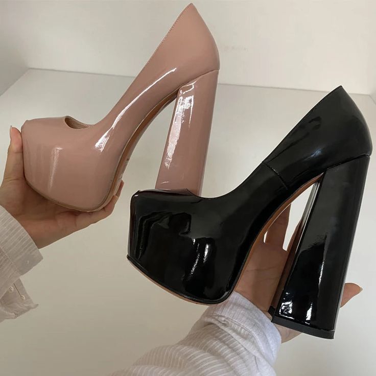 Pretty Heels, Thick Heel Shoes, Dr Shoes, Fashion Shoes Heels, Shoes Big, Cute Shoes Heels, Shoes Heels Classy, Womens Pumps, Fancy Shoes