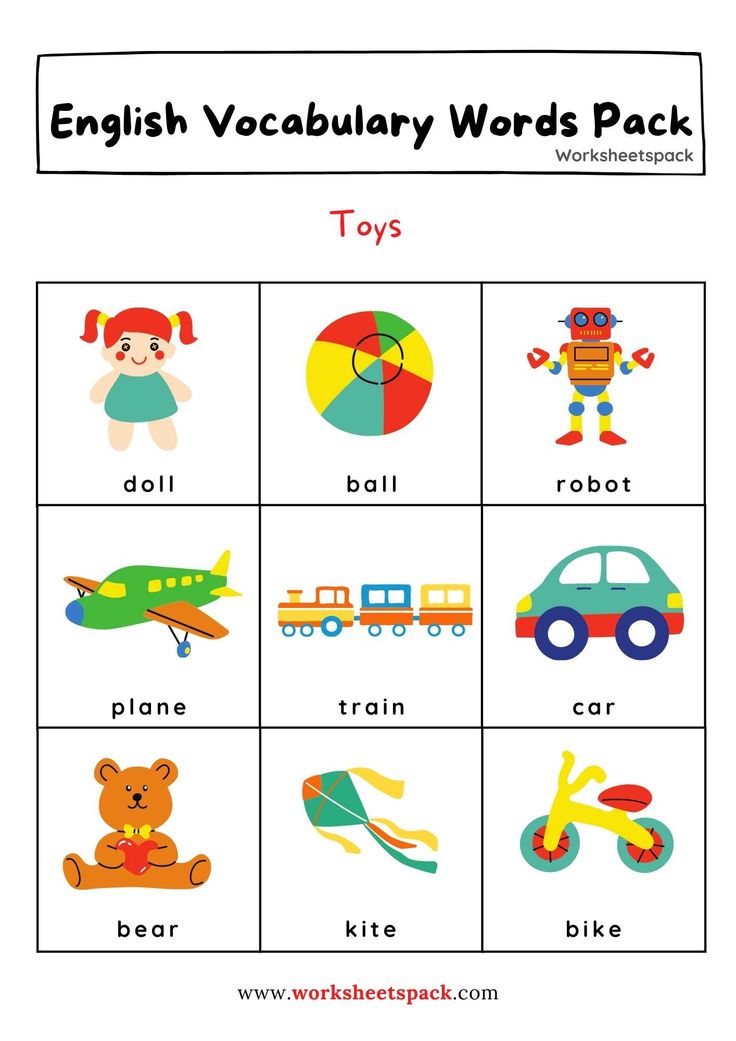 an english worksheet with words and pictures for children to use in the classroom