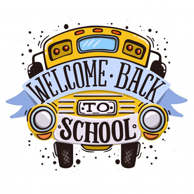 a school bus with the words welcome back to school